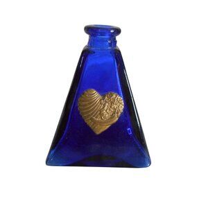 Vintage Miniature Vase Cobalt Blue Glass Small Vase